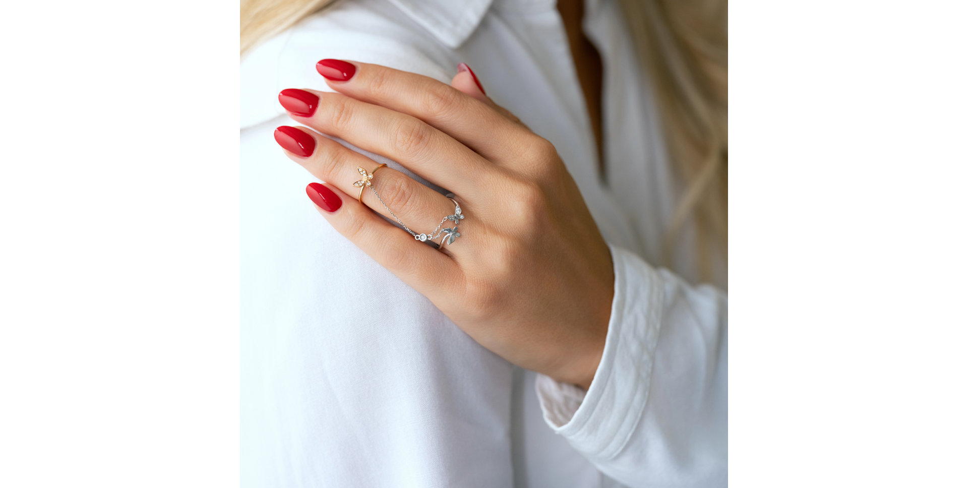 Prsten s diamanty Harmonious Wings