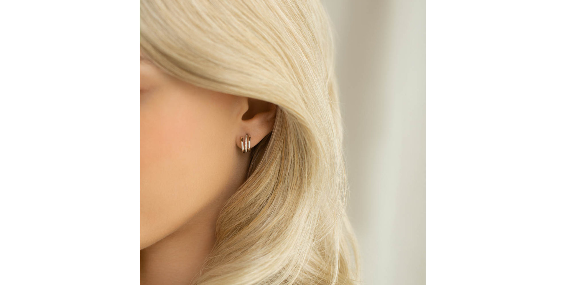 Náušnice s diamanty Parallel Glow