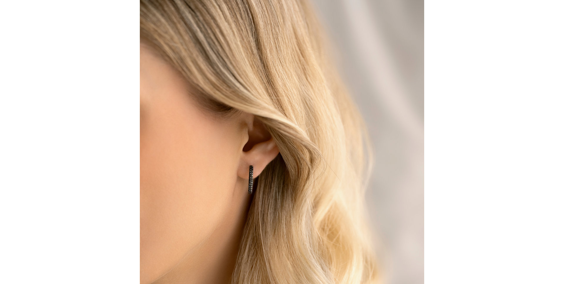 Náušnice s černými diamanty Seductive Desire