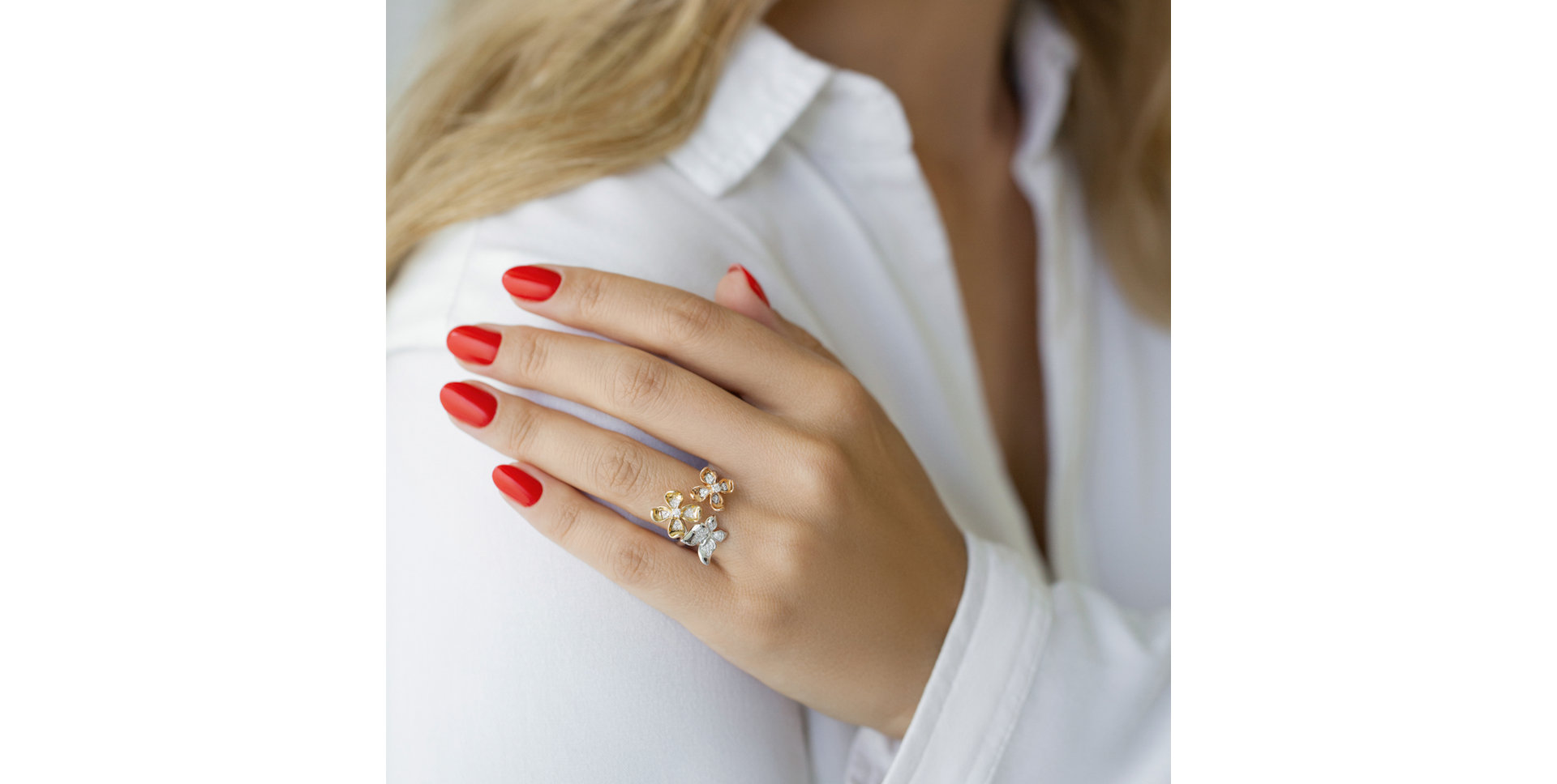 Prsten s diamanty Princely Butterfly