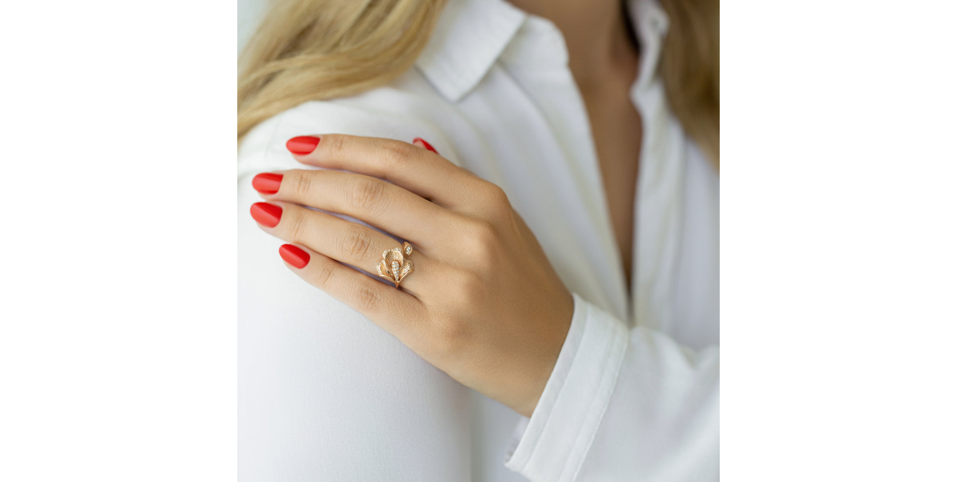 Prsten s diamanty Flower Glamour