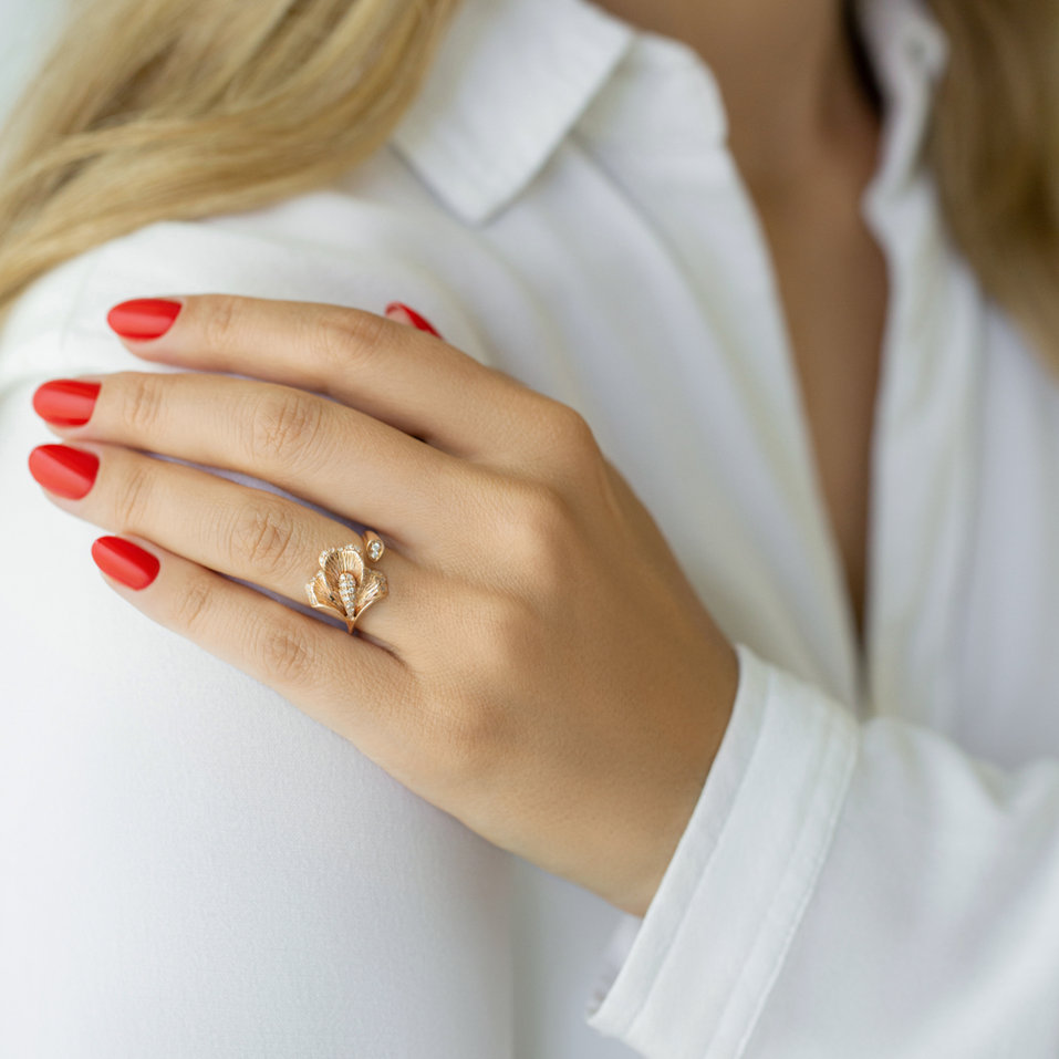 Prsten s diamanty Flower Glamour