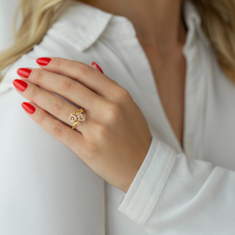 Prsten s diamanty Rose Mystery