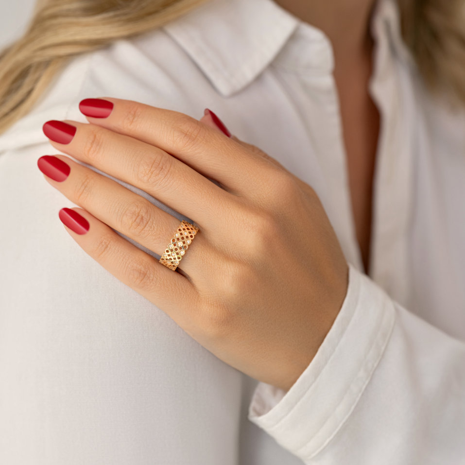 Prsten s diamanty Sunny Mosaic