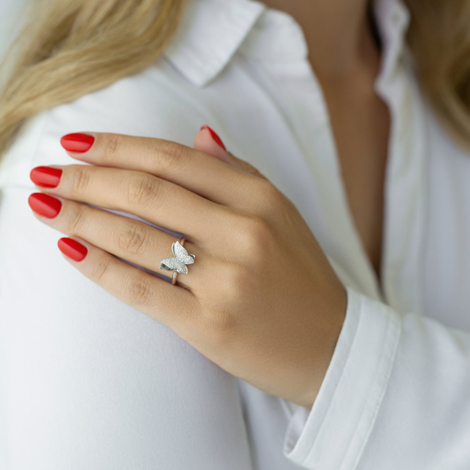 Prsten s diamanty Sparkle Butterfly