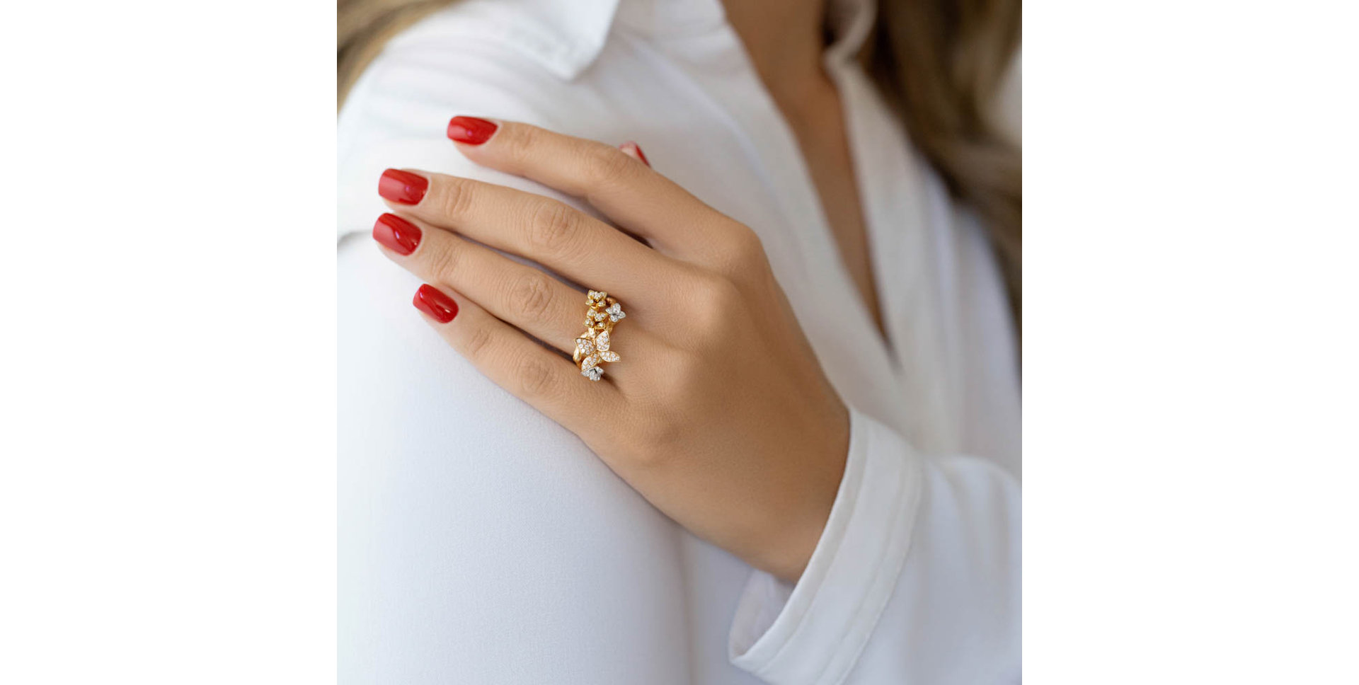 Prsten s diamanty Flower Kingdom