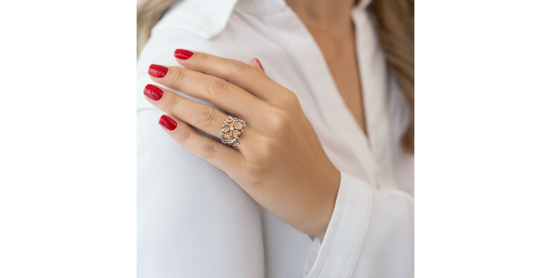 Prsten s diamanty Magic Rose