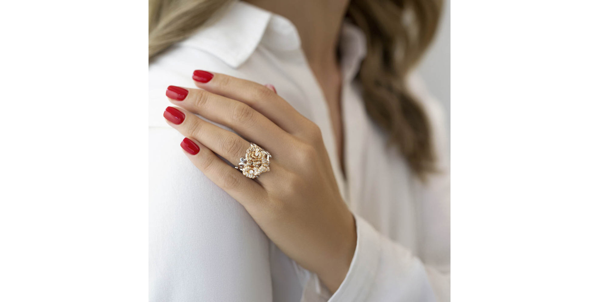 Prsten s diamanty Colossal Flower