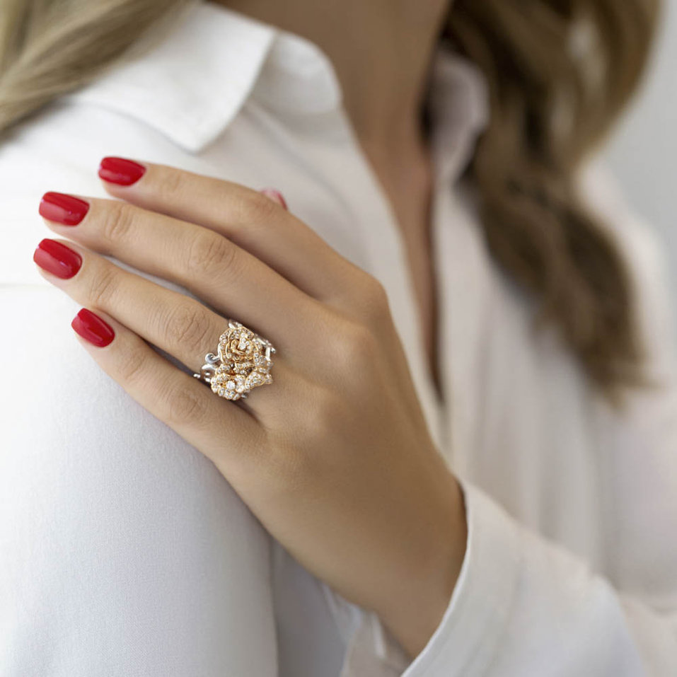 Prsten s diamanty Colossal Flower