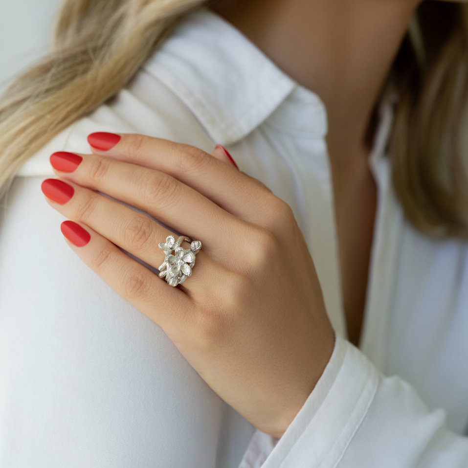 Prsten s diamanty Blossom Chic