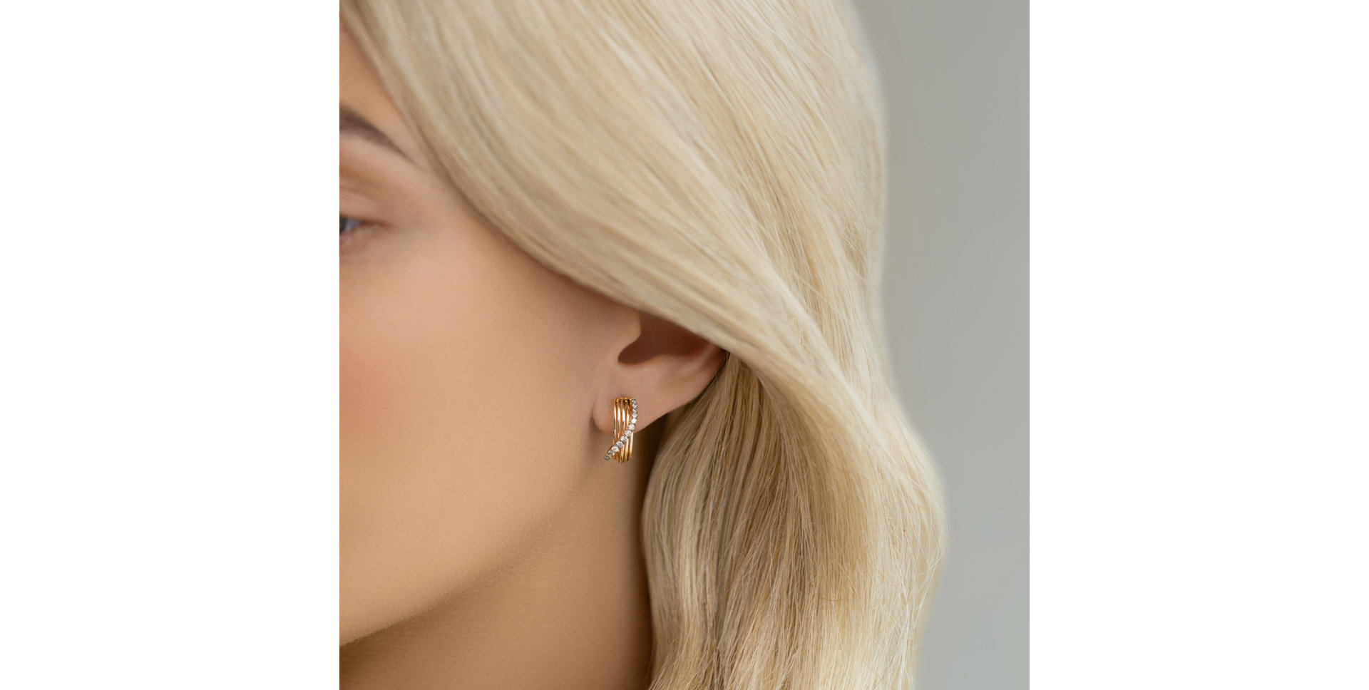 Náušnice s hnědými diamanty Fresh Waves