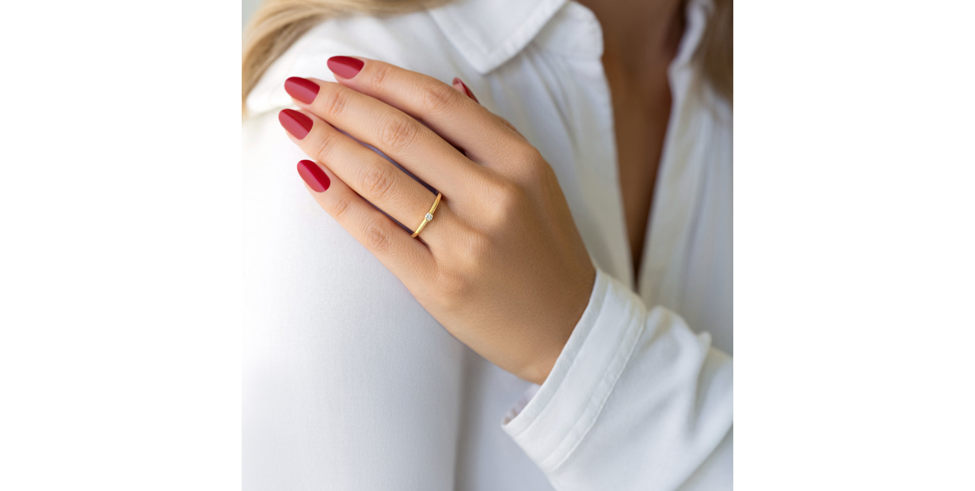 Prsten s diamantem Vesper Sky