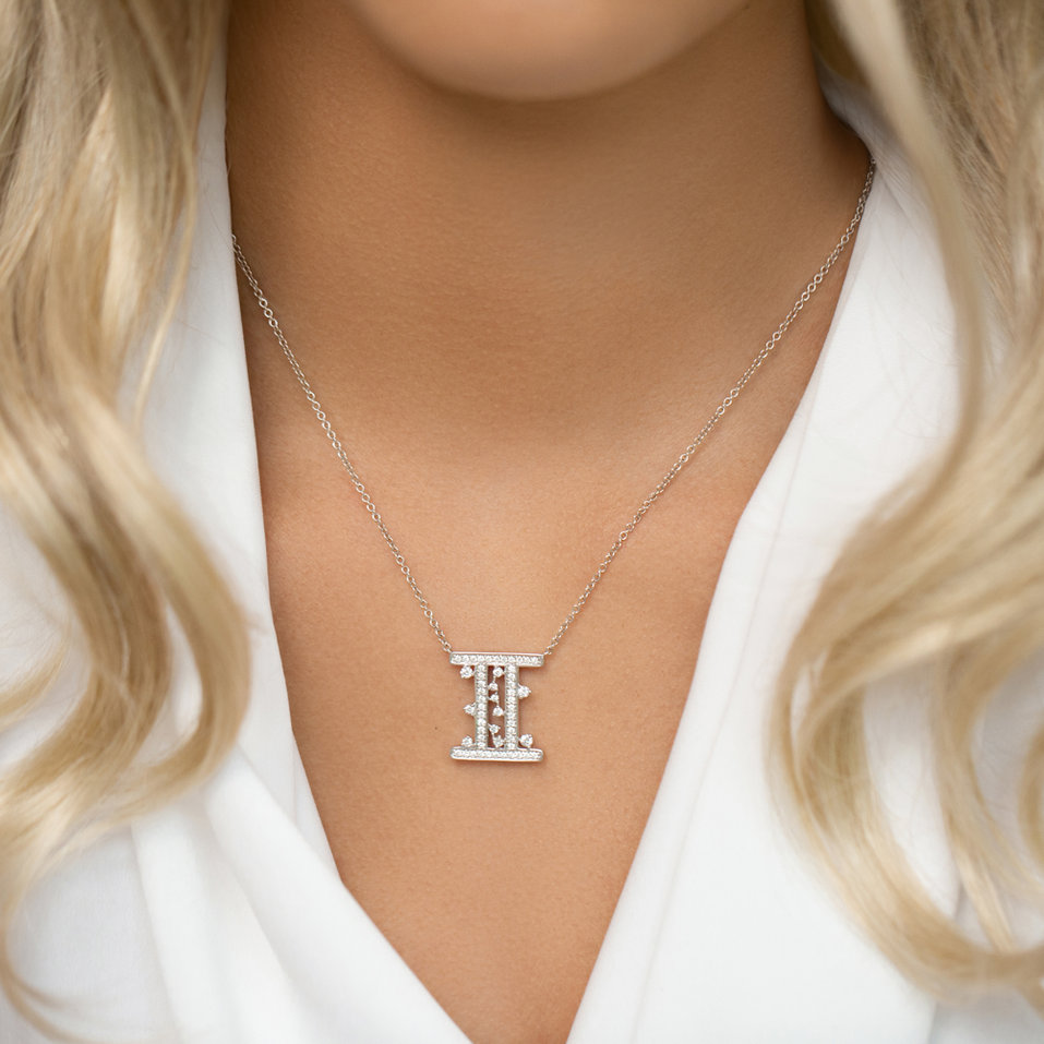 Náhrdelník s diamanty Goddess Twins