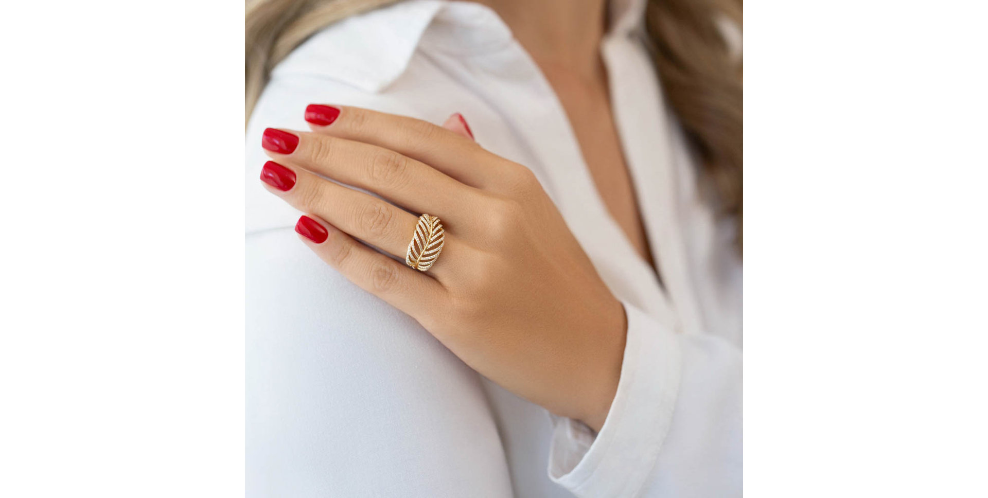 Prsten s diamanty Miracle Feather