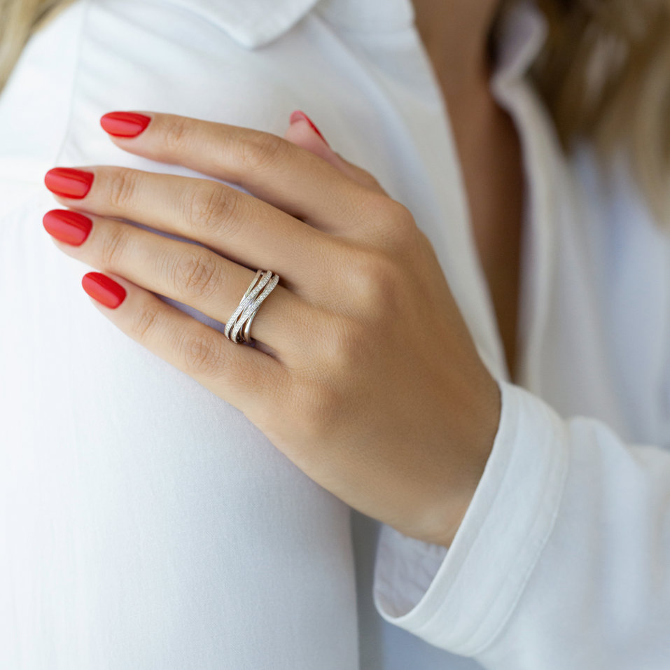 Prsten s diamanty Parallel Joy