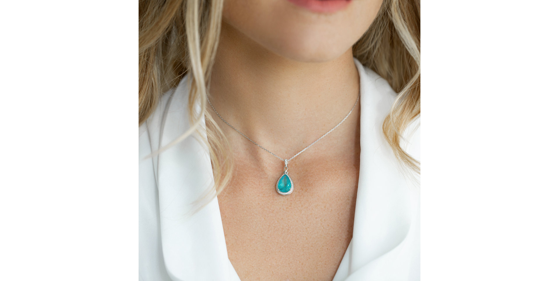 Přívěs s apatitem a diamanty Kingdom Hope