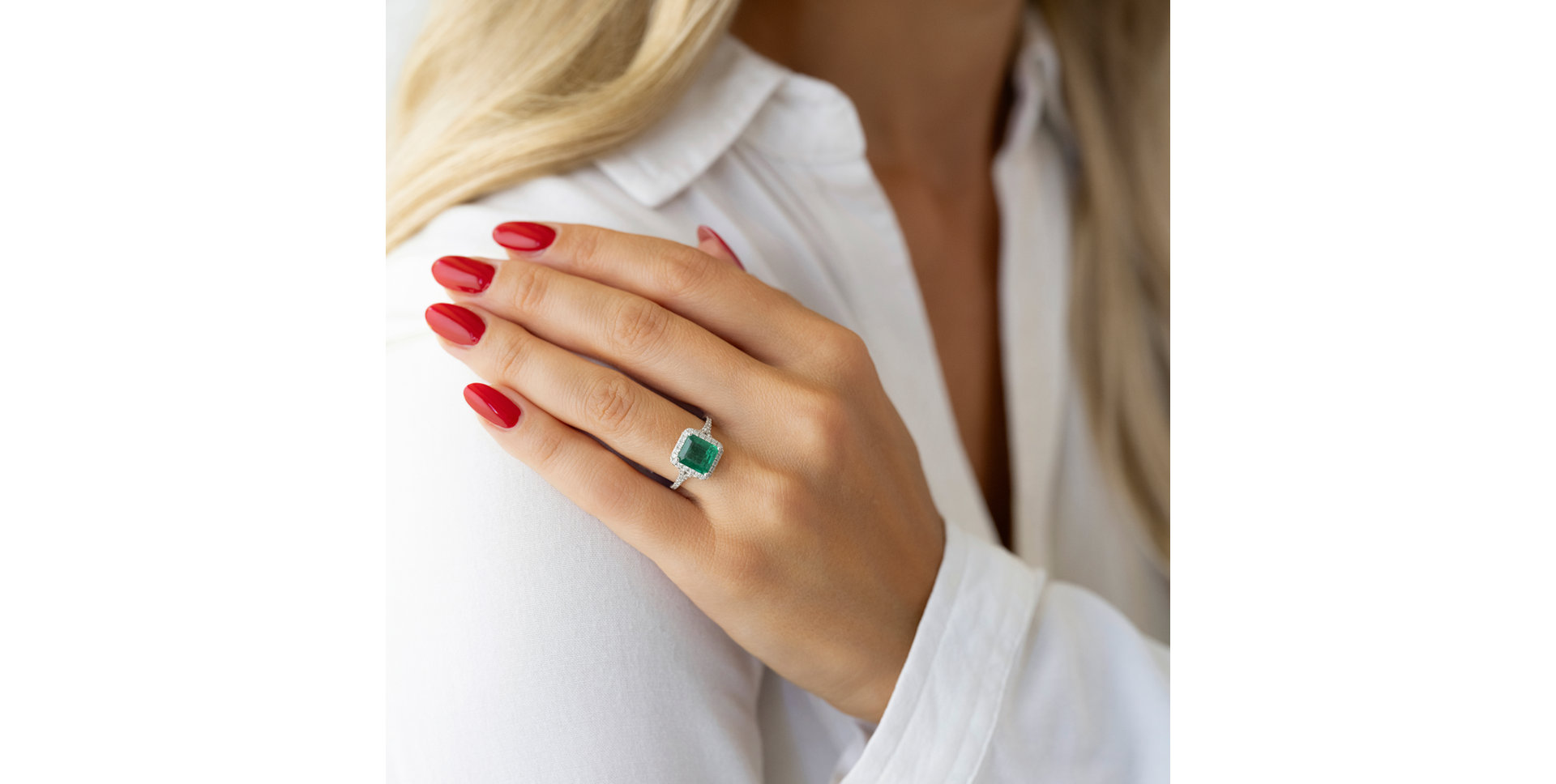 Prsten se smaragdem a diamanty Fantasy Gem