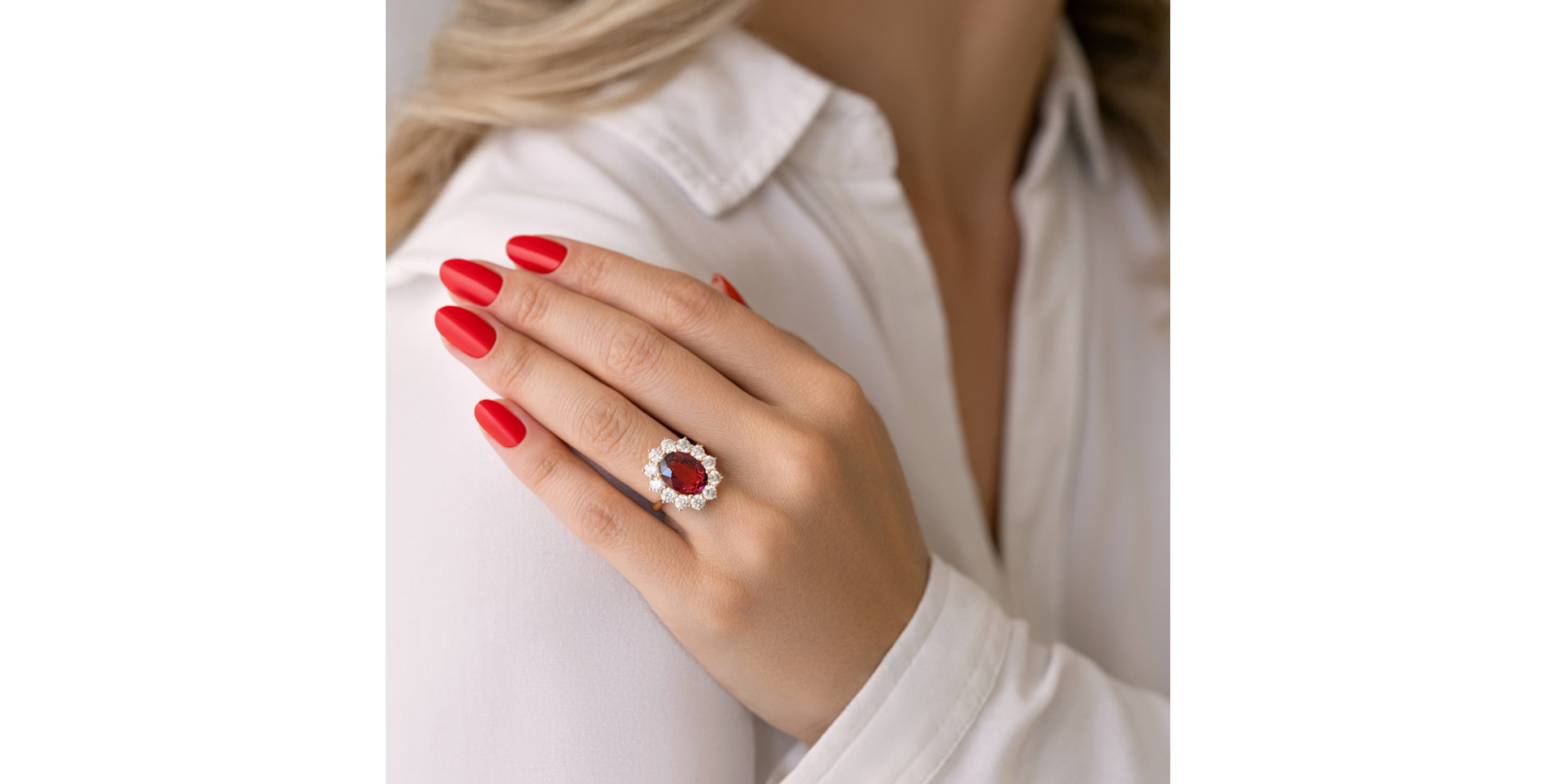 Prsten s turmalínem a diamanty Sky Goddess