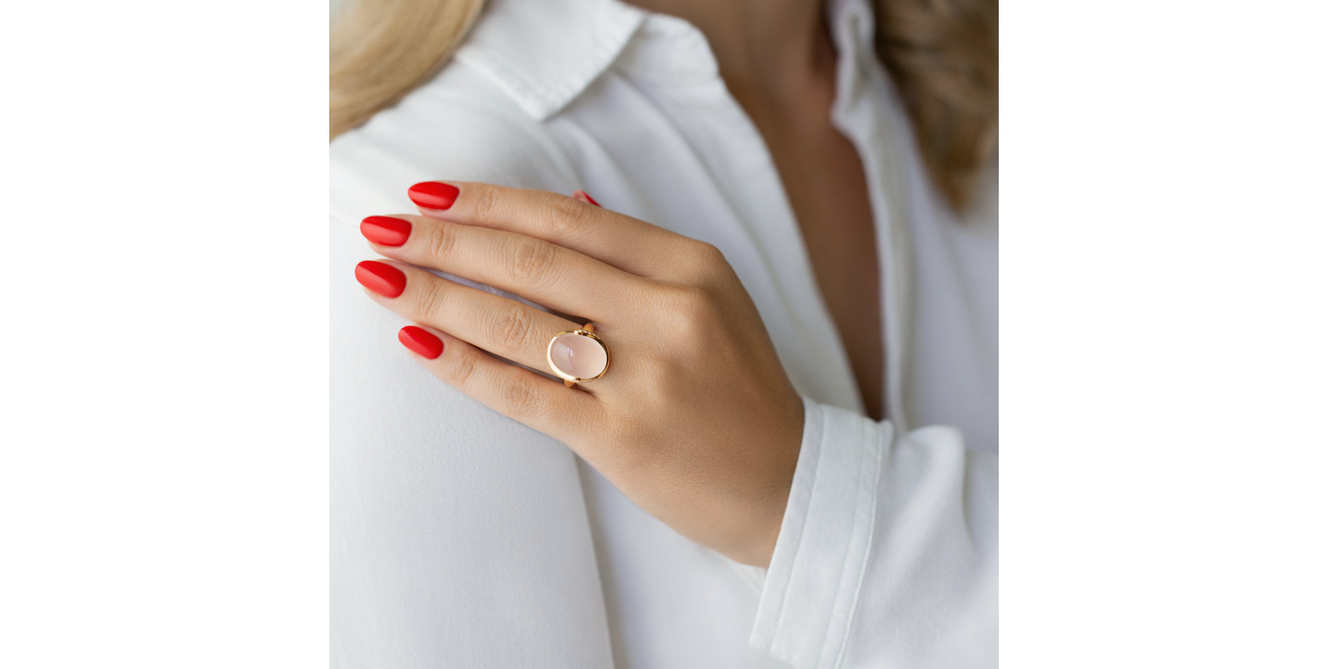 Prsten s růženínem a diamanty Charming Opera