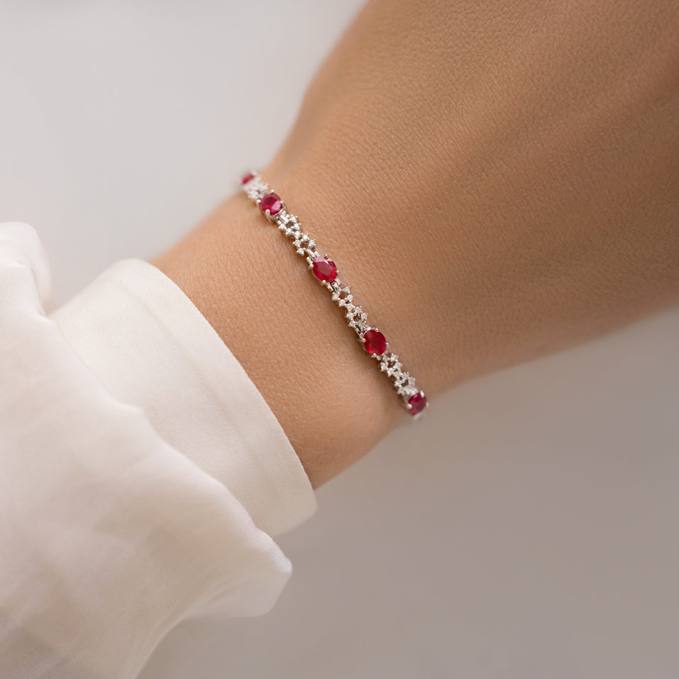Náramek s diamanty a rubíny Ruby Duchess
