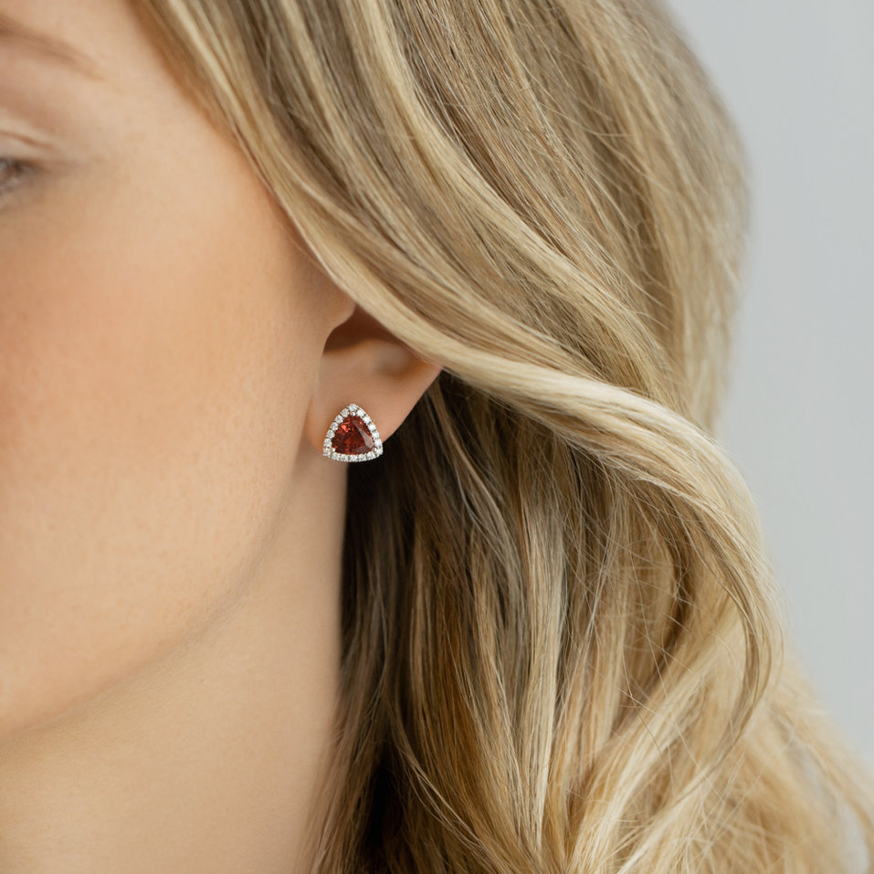 Náušnice s turmalínem a diamanty Clarisse