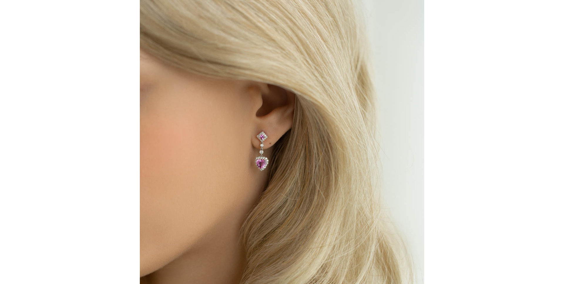 Náušnice s diamanty a safíry Teagan