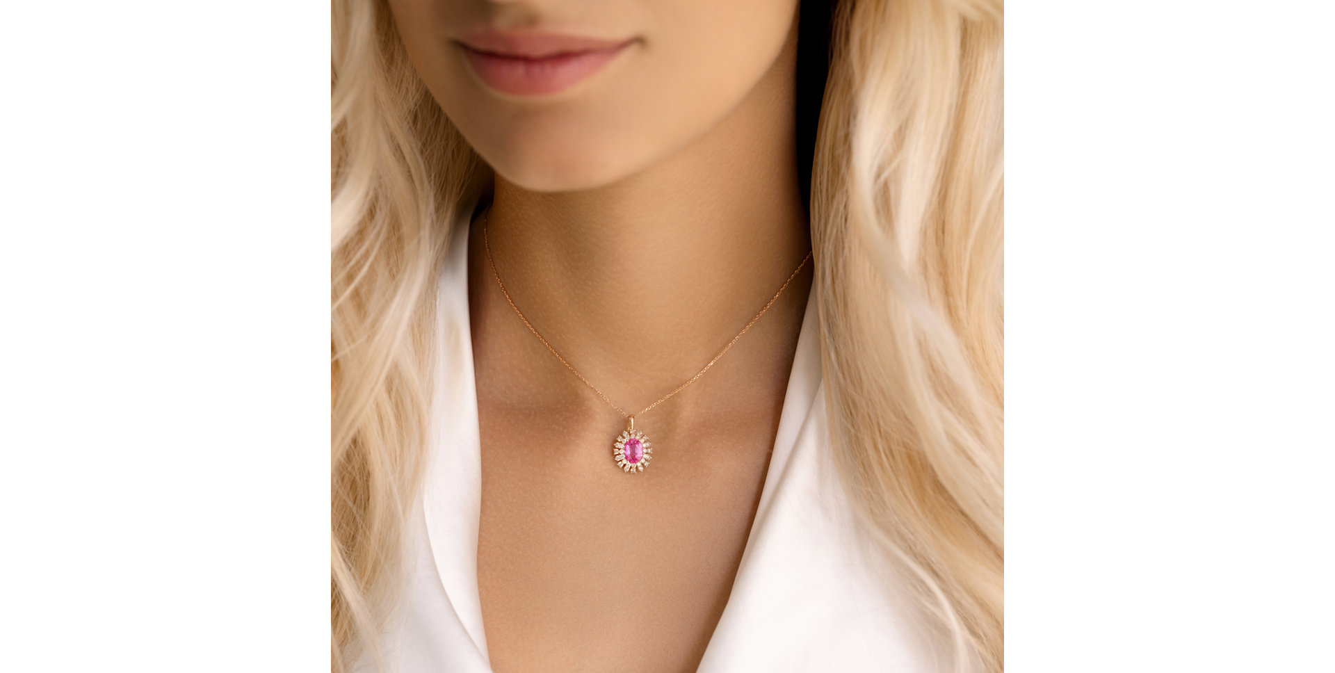 Přívěsek s diamanty a safírem Goddess Secret