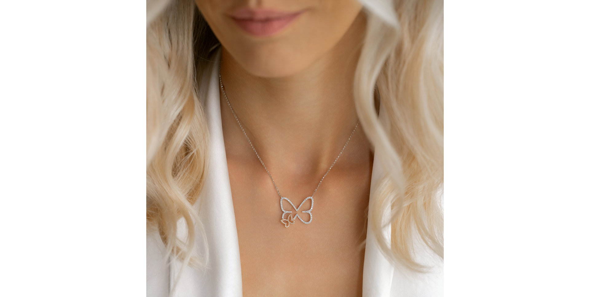 Náhrdelník s diamanty Mystic Wings