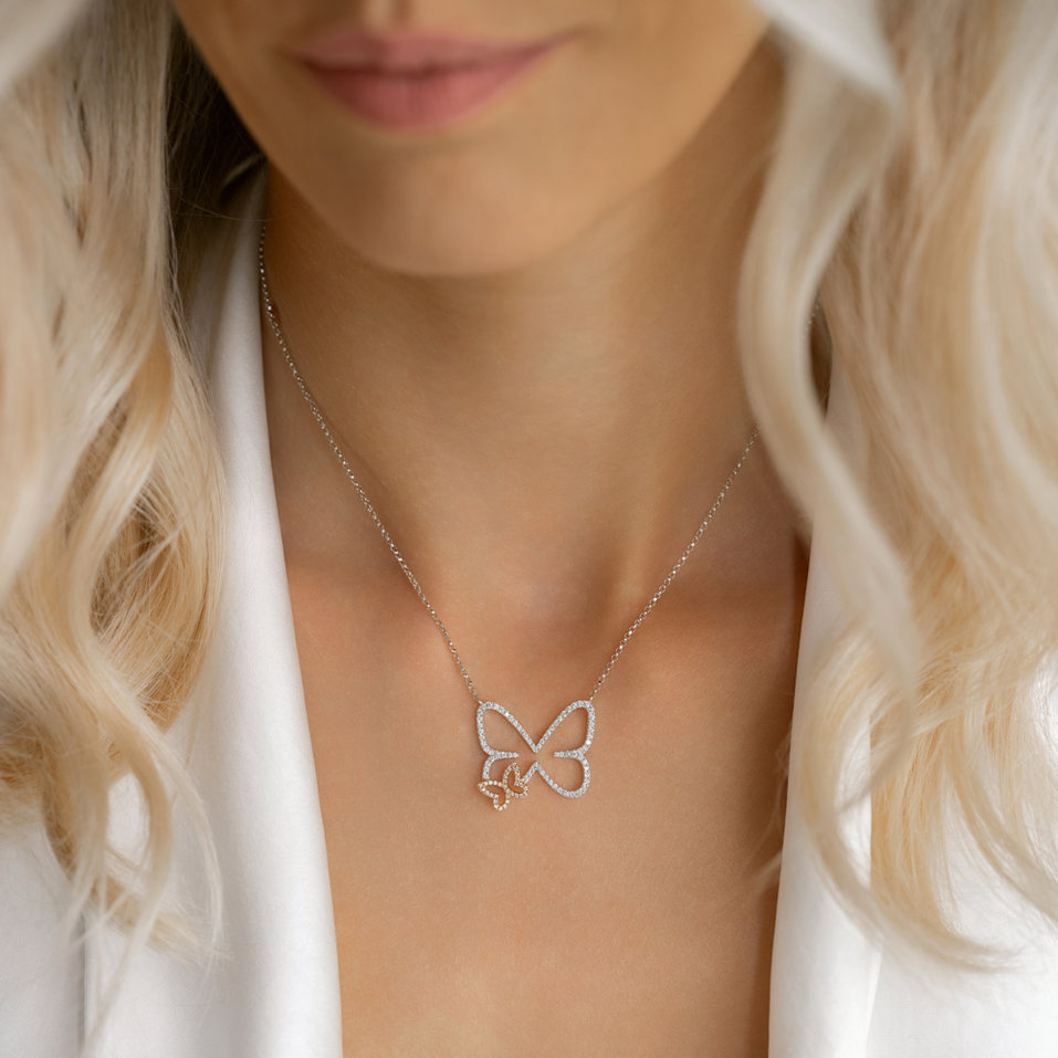 Náhrdelník s diamanty Mystic Wings