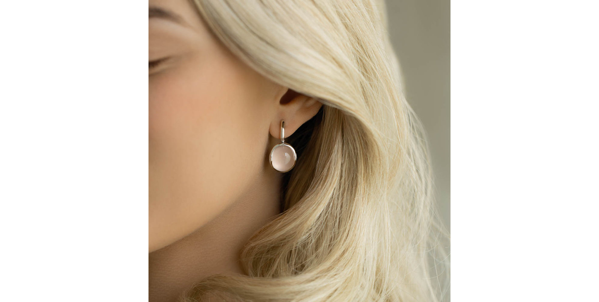 Náušnice s quartzem a diamanty Fairytale Drop