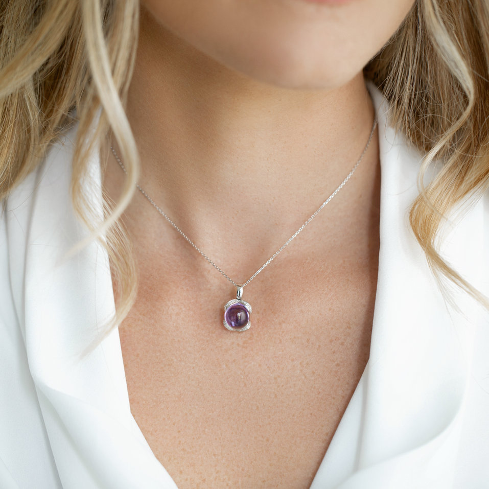 Přívěs s quartzem a diamanty Royal Drop