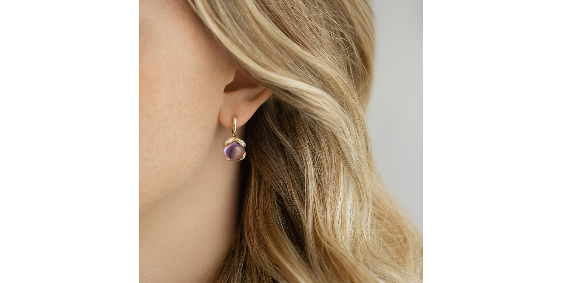 Náušnice s quartzem a diamanty Rainbow Wish