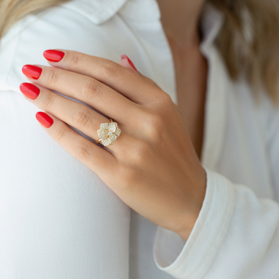 Prsten s diamanty Blooming Desire