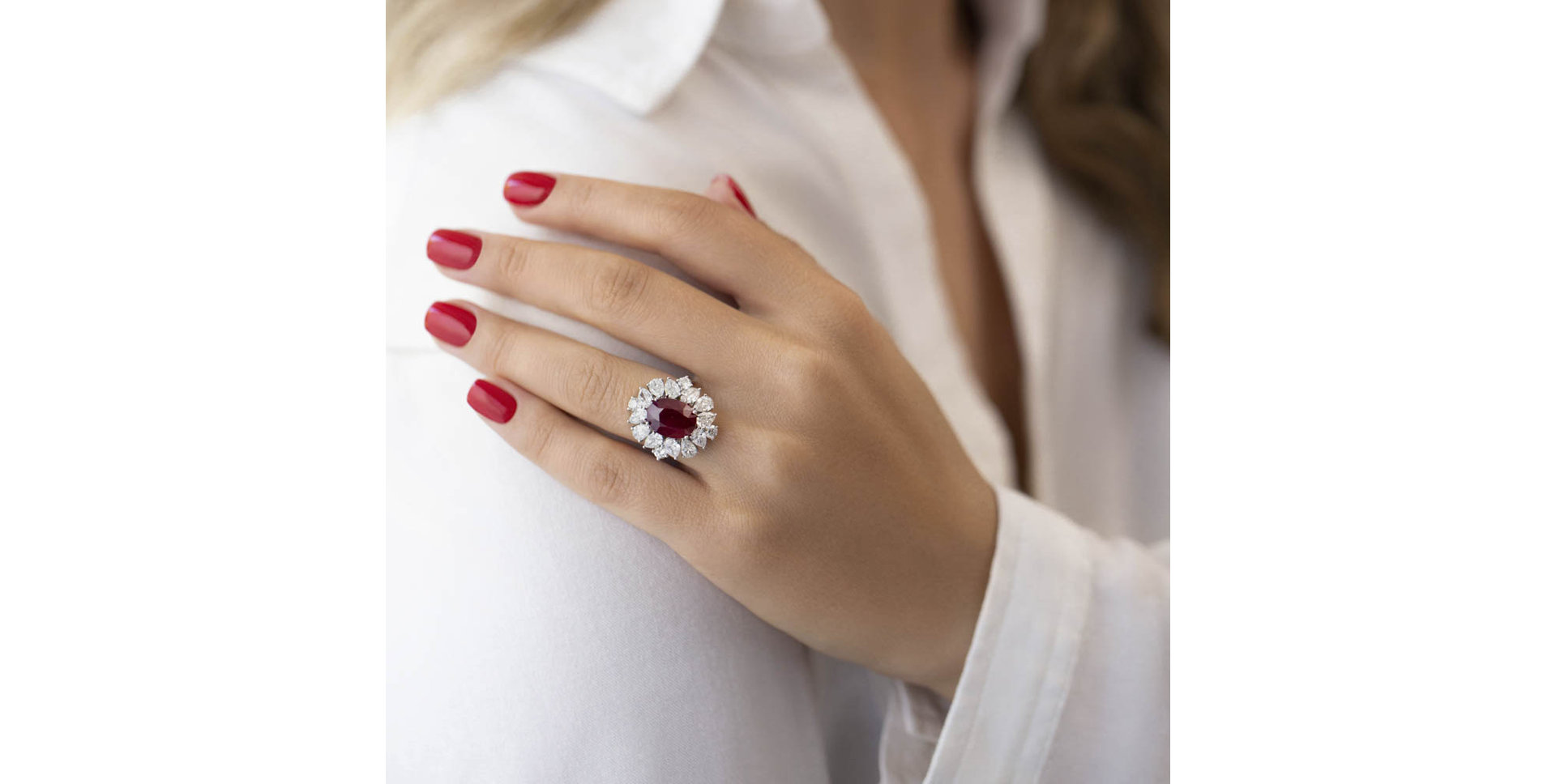 Prsten s rubínem a diamanty Ruby Queen