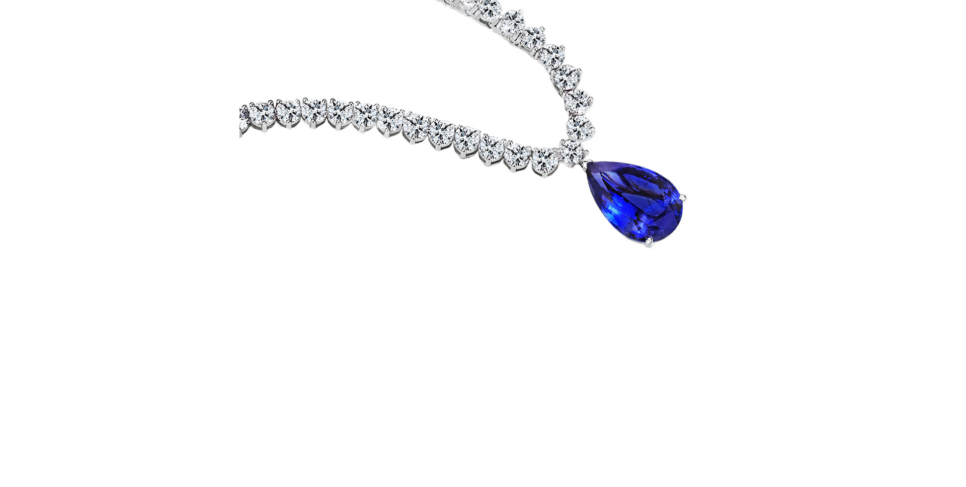 Náhrdelník s tanzanitem a diamanty Duskborn Age