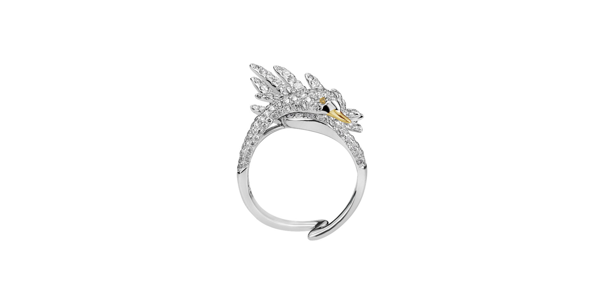 Prsten s diamanty White Swan