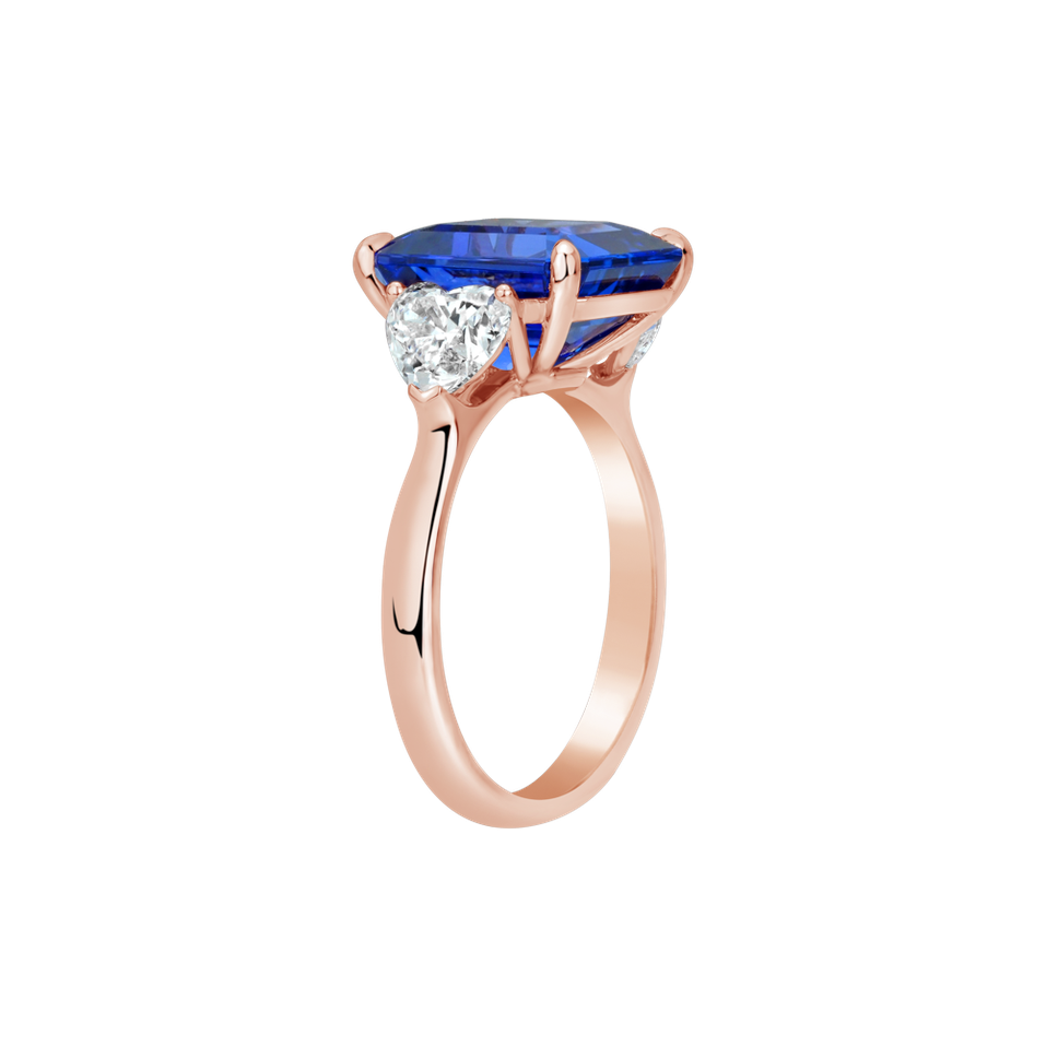 Prsten s diamanty a tanzanitem Egbert