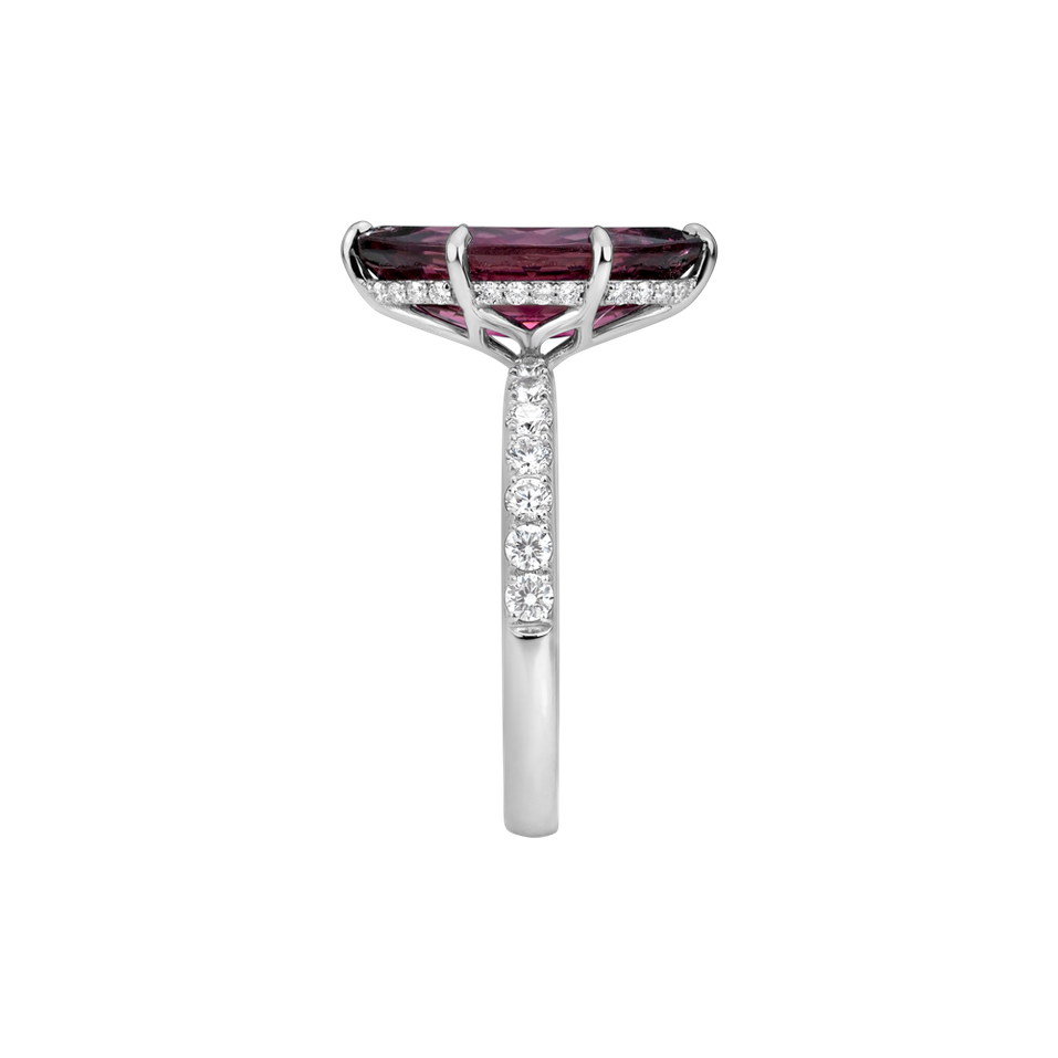Prsten s diamanty a turmalínem Rouge Passion