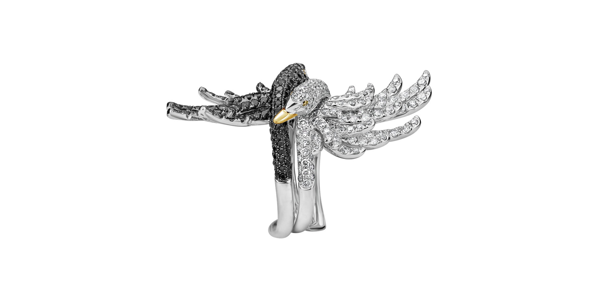 Prsten s diamanty White Swan