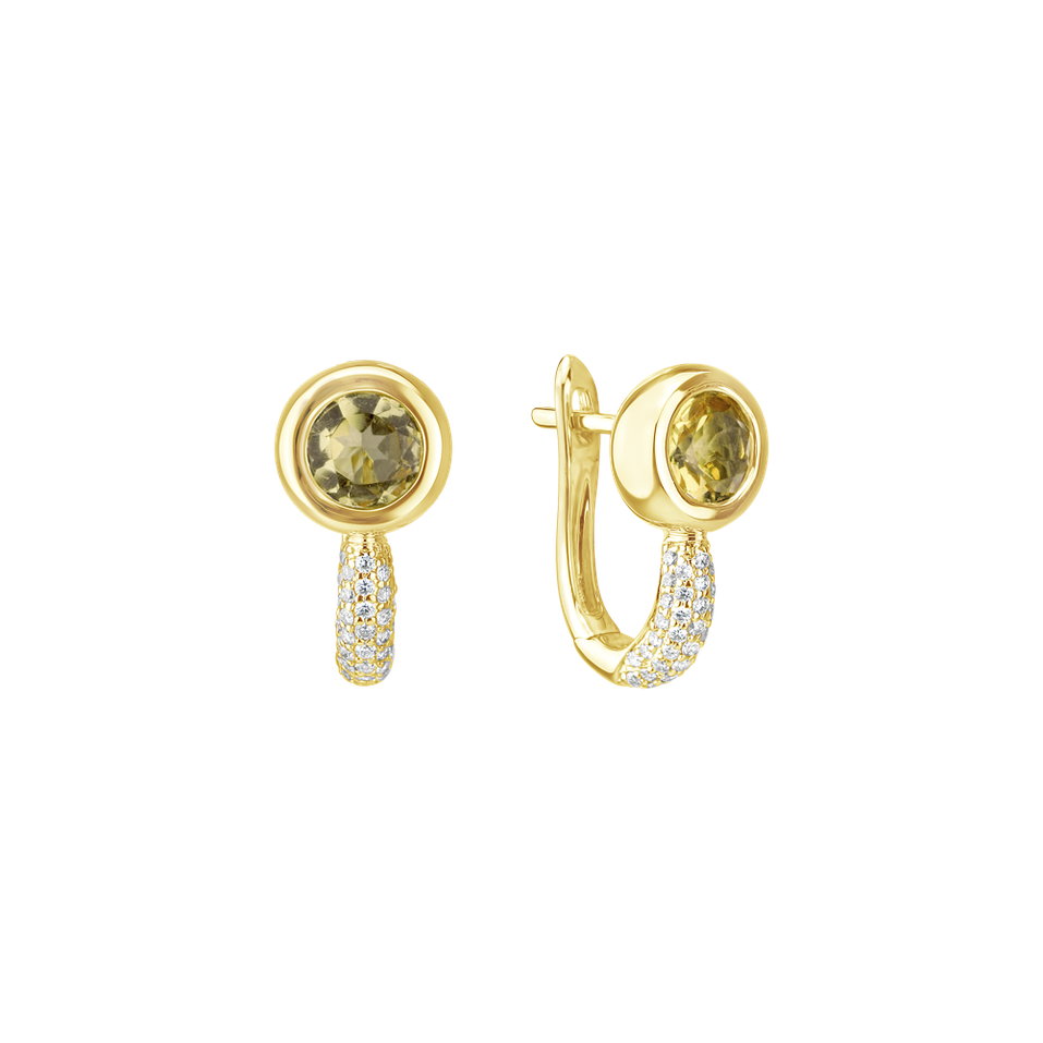 Náušnice s citrínem a diamanty Starshine Essence