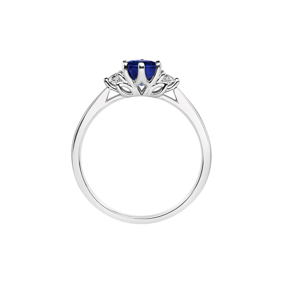 Prsten se safírem a diamanty Midnight Serenity