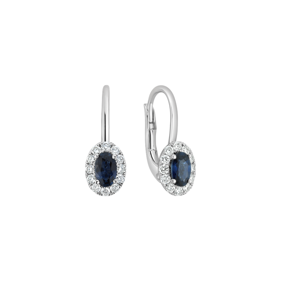 Náušnice s diamanty a safírem Imperial Allegory