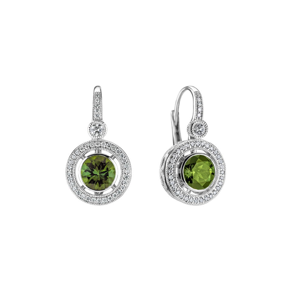 Náušnice s turmalínem a diamanty Monarch Love