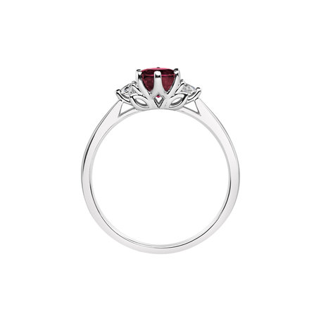 Prsten s rubínem a diamanty Midnight Serenity