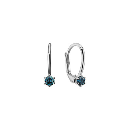Náušnice 14kt bílé zlato s diamantem Everyday Glow