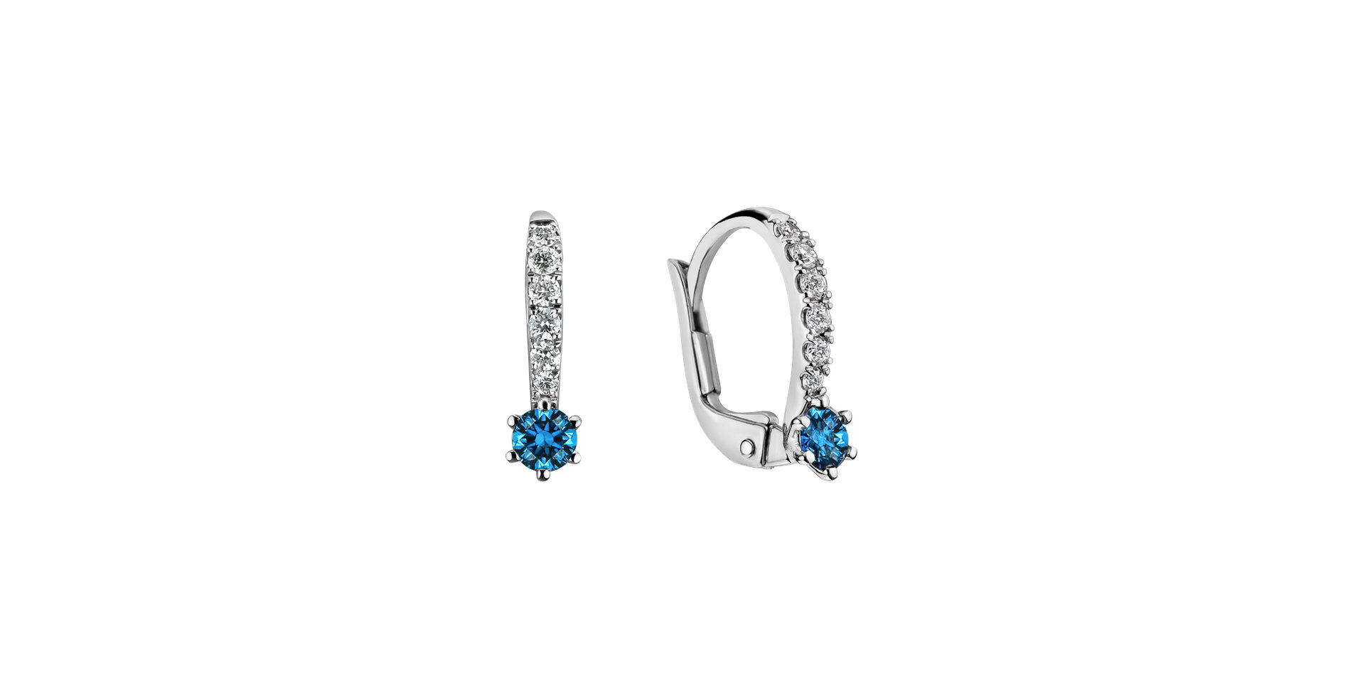 Náušnice s modrým diamantem Essential Glow