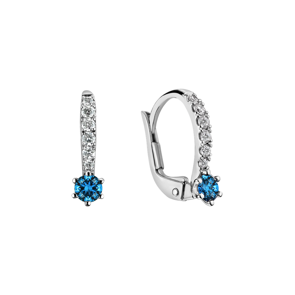 Náušnice s modrým diamantem Essential Glow