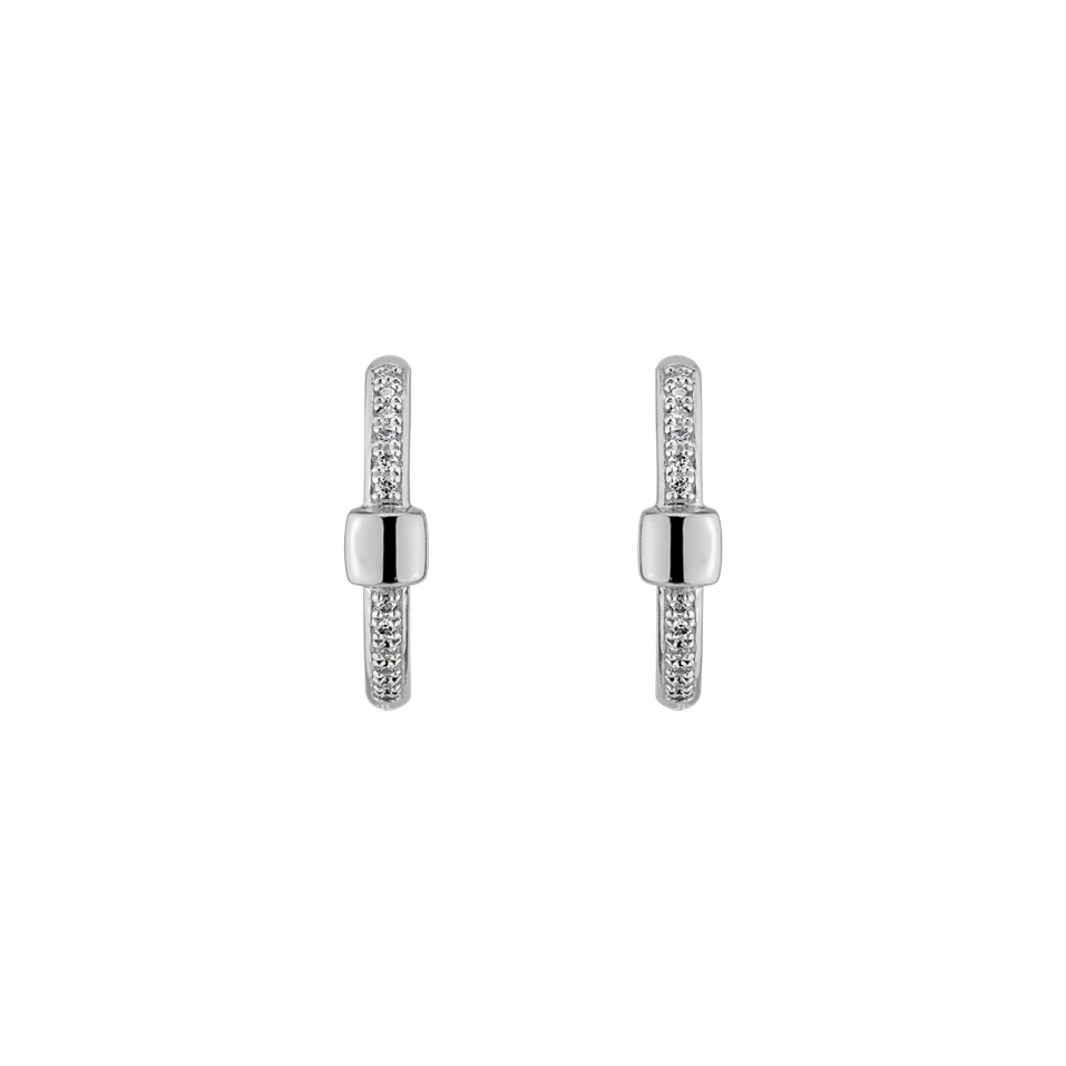 Náušnice s diamanty Charming Square