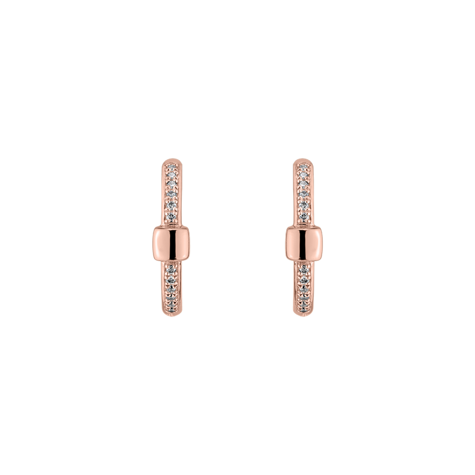 Náušnice s diamanty Charming Square