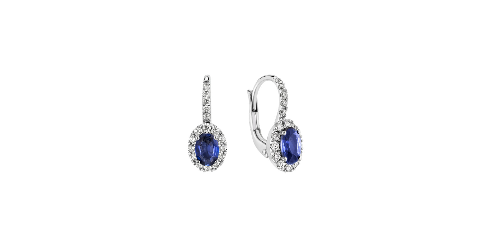 Náušnice s diamanty a safírem Imperial Allegory